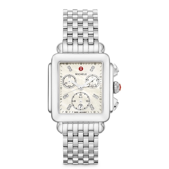 Michele Accessories - Michele Deco Chronograph 33mm Silver watch